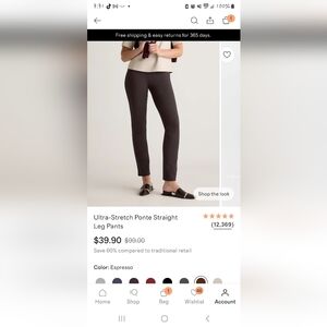 Quince Espresso Ponte Knit Pant 26" Size XL